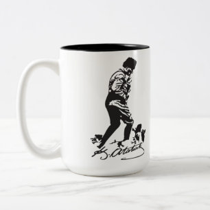 Mustafa Kemal Ataturk Two-Tone Coffee Mug