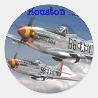 Mustang Aircraft Classic Round Sticker