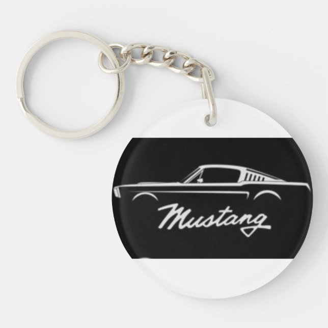 Mustang, car,Keyring in acrylic Keychain (Front)