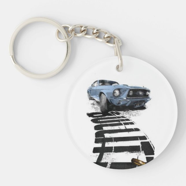 Mustang, car,Keyring in acrylic Keychain (Front)