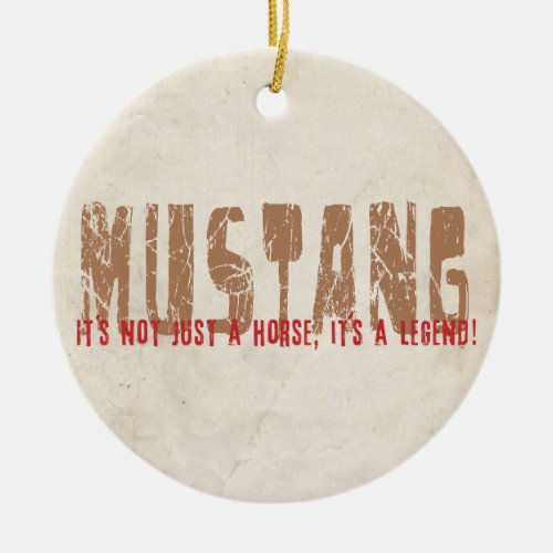 Mustang Ceramic Ornament