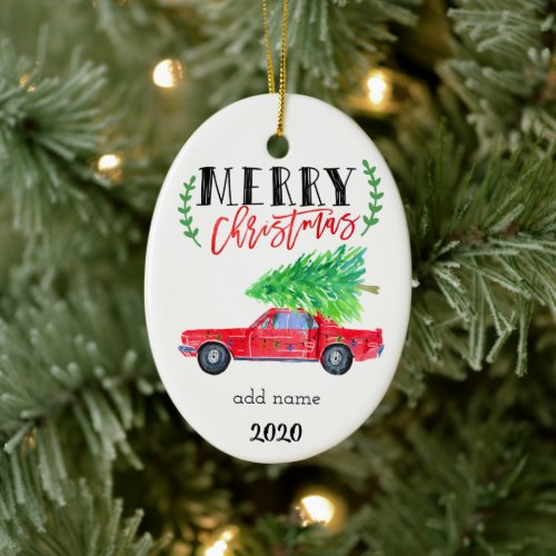 Mustang Christmas Ornament