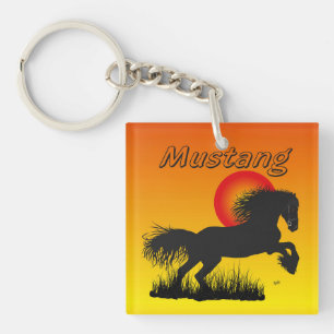 Mustang for horse lovers key supporters keychain