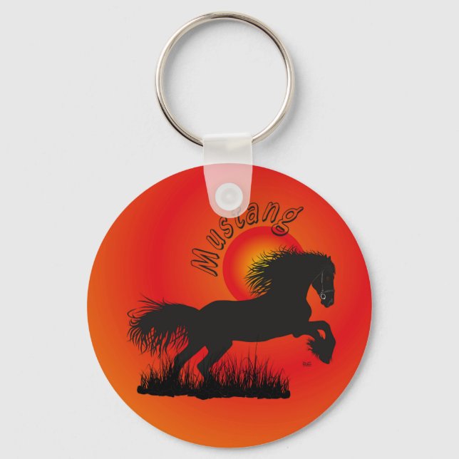 Mustang für Pferdeliebhaber Schlüsselanhänger Keychain (Front)