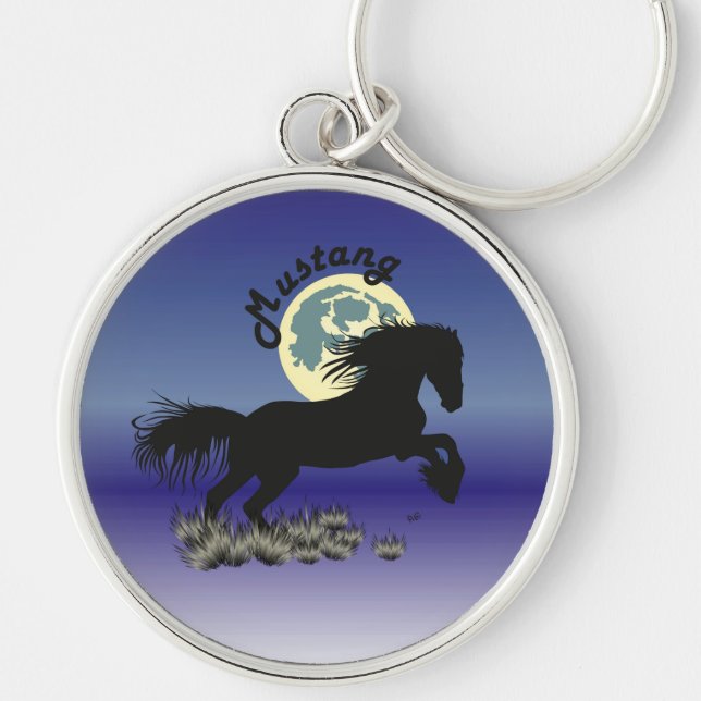 Mustang für Pferdeliebhaber Schlüsselanhänger Keychain (Front)