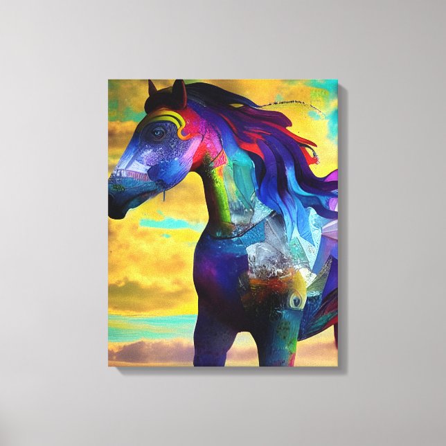 Mustang Horse Canvas Print (Front)
