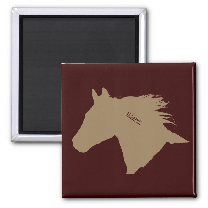 Mustang Horse Head Fridge Magnets