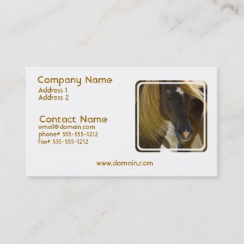 Mustang Horse Photo Business Card by HorseStall at Zazzle