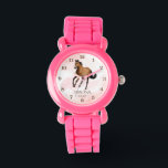 Mustang horse themed girls gifts pony  watch<br><div class="desc">Mustang horse girls party gifts graciously galloping mustang mare  brown horse ,  beautiful personalized gift for horse lovers.</div>