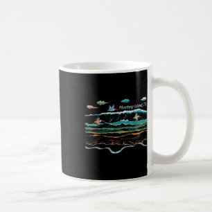 Mustang Island Texas Colorful Tie-dye Pelican Beac Coffee Mug