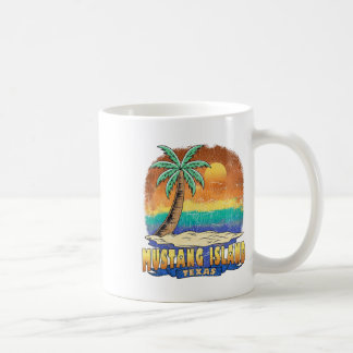Mustang Island Texas Vintage Distressed Souvenir  Coffee Mug