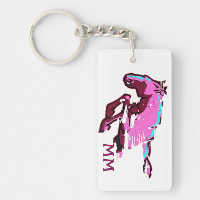 Mustang Mamas Eroded Horse Key Chain (Front)