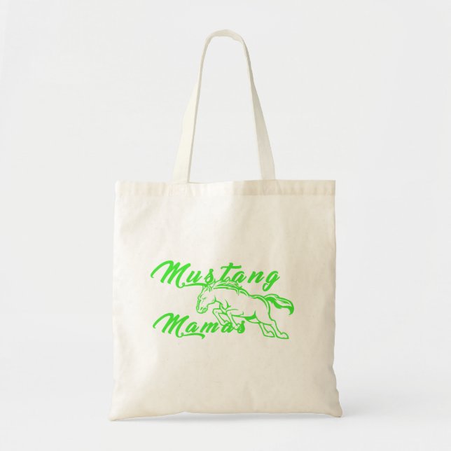 Mustang Mamas Green Tote (Front)