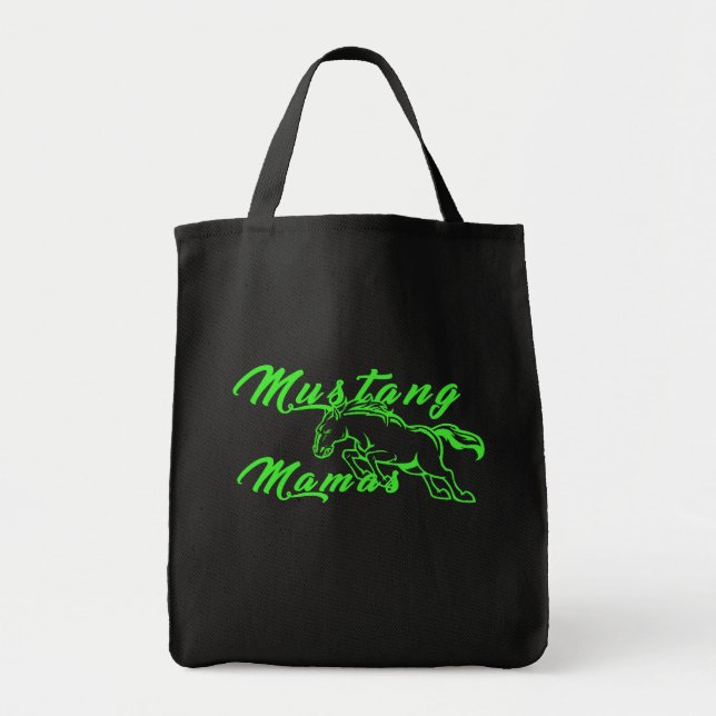 Mustang Mamas Grocery Tote Bag (Front)