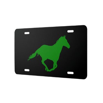 Mustang Night Runner Racing 'green' License Plate by images2go at Zazzle