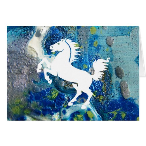 Mustang on Mixed Media Painting