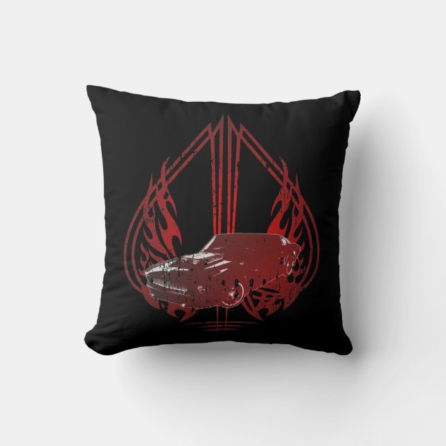 Mustang Pinstripe Throw Pillow (Front)