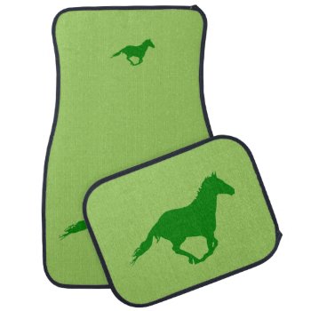 Mustang Racing 'green' Sport Car Floor Mat by images2go at Zazzle