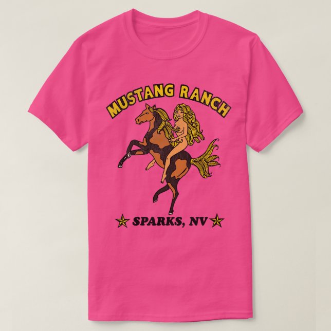 Mustang Ranch Retro Nevada Tourist Souvenir T-Shirt (Design Front)