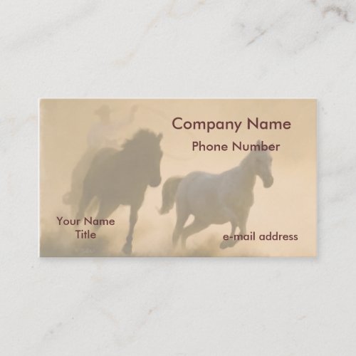 Mustang roundup business card templates