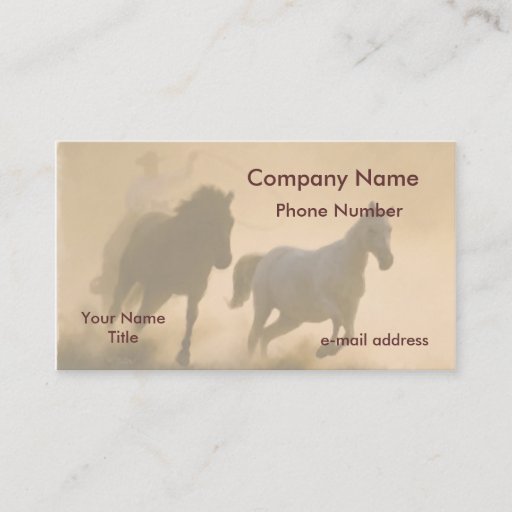 Customizable Mustang roundup business card templates