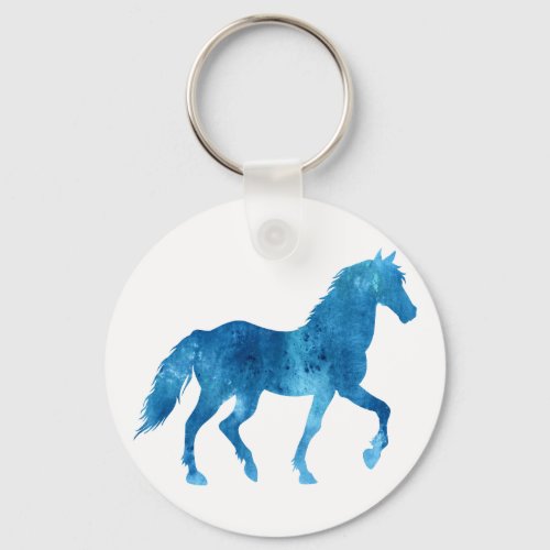 Mustang  silhouette _ Choose background color Keychain