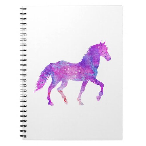 Mustang  silhouette _ Choose background color Notebook