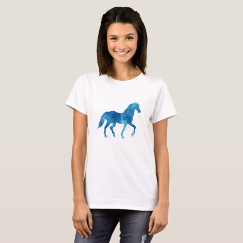 Mustang  silhouette _ Choose background color T_Shirt