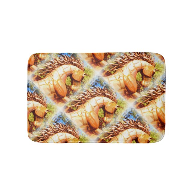 mustang stallion bathroom mat (Front)