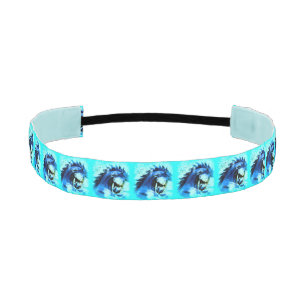 mustang stallion blue athletic headband