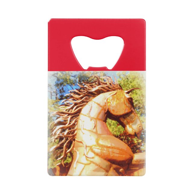 mustang stallion credit card bottle opener (Front)