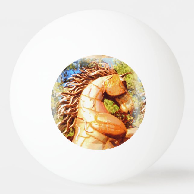 mustang stallion Ping-Pong ball (Front)