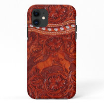 mustang  western leather  iphone 5 case