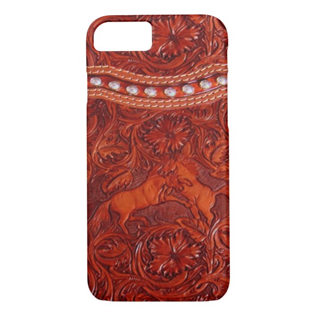 mustang western leather iPhone 7 case (Back)