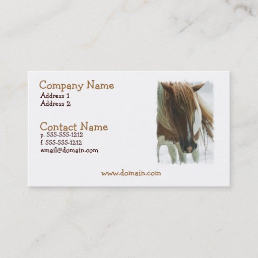 Customizable Mustang Wild Horse Business Card