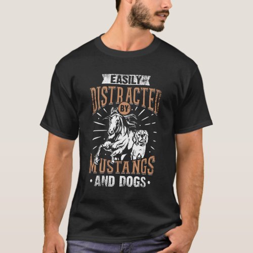 Mustang Wild Horse Lover Gift T_Shirt