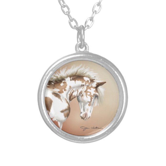 Mustang Wild Xtend Silver Plated Necklace (Front)