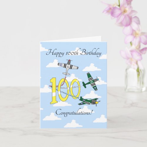 Mustangs 100th Blue Sky Birthday Card