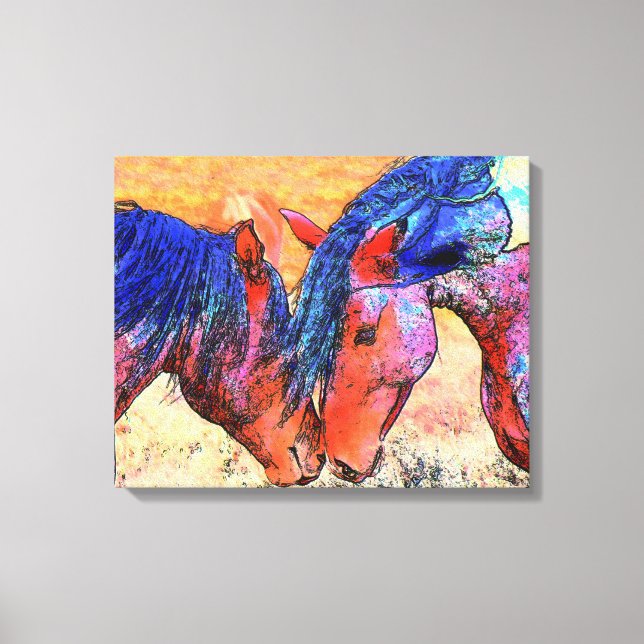 Mustangs Canvas Print (Front)
