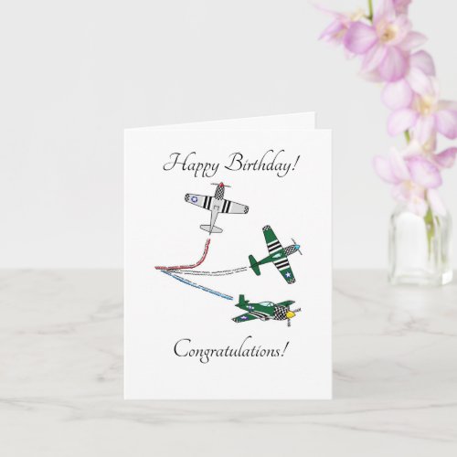 Mustangs Customisable Birthday Card