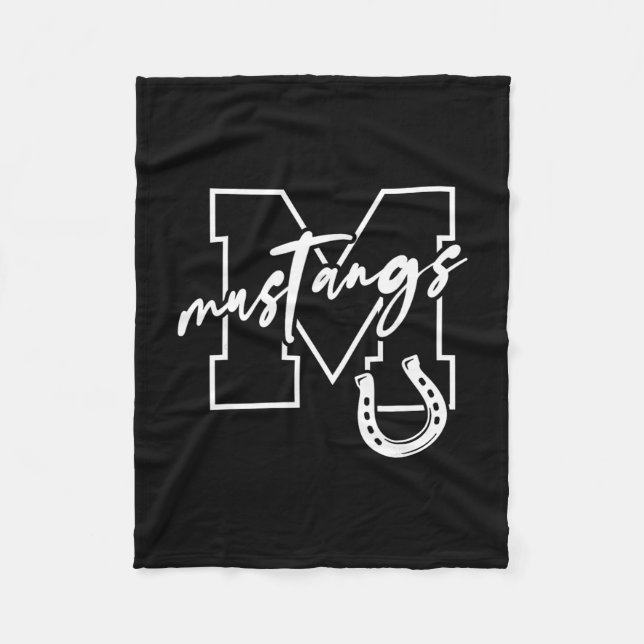 Mustangs  fleece blanket (Front)