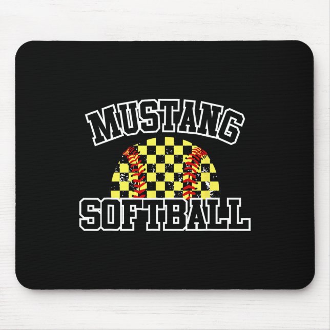 Mustangs Softll Mom Mustangs School Spirit Sports  Mouse Pad (Front)