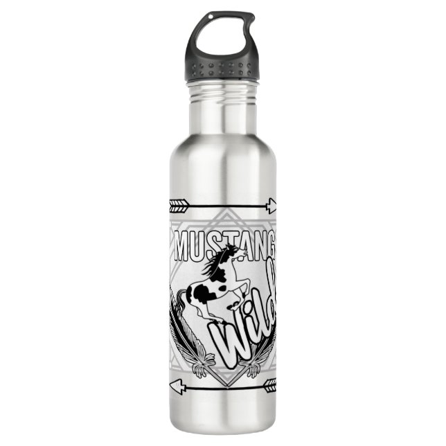 MustangWild Water Bottle Running Pinto (Front)