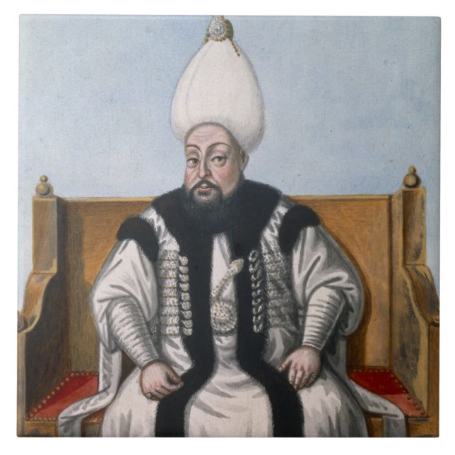Mustapha III (1717-74) Sultan 1757-74, from 'A Ser Ceramic Tile (Front)