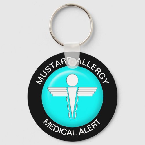 Mustard Allergy Keychain