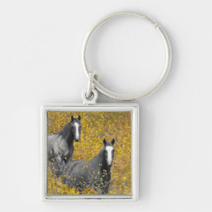 Mustard and Horses Keychain