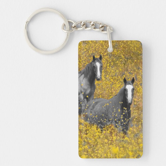 Mustard and Horses Keychain (Front)