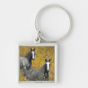 Mustard and Horses Keychain