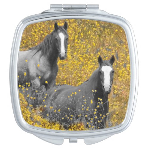 Mustard and Horses Vanity Mirror