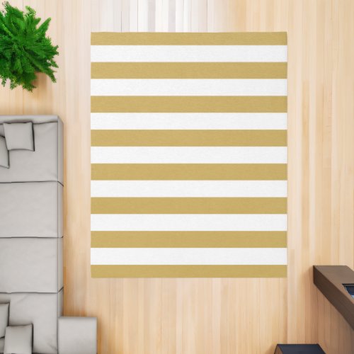 Mustard and White Stripes Rug